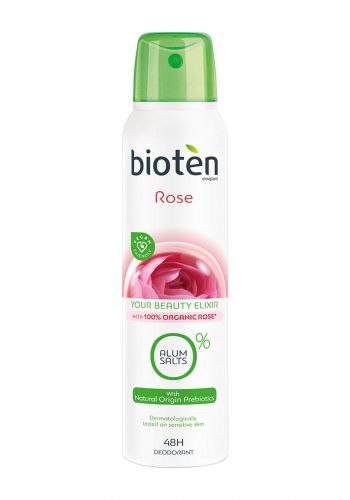 بخاخ معطر للجسم بالورد الطبيعي للنساء 150 مل من بايوتين Bioten Rose Women's Deodorant Spray