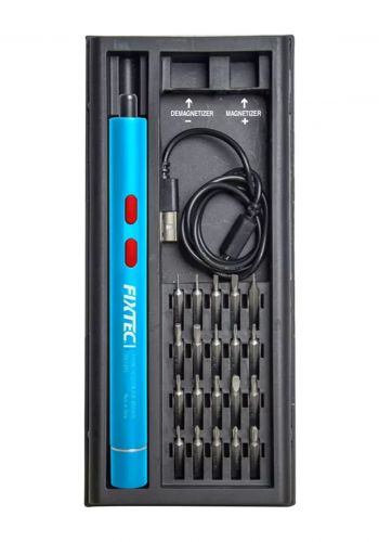 سيت مفك براغي لاسلكي متعدد الرؤوس 3.6 فولت  عدد 21 من فيكستك Fixtec FSD036L04 Cordless Precision Screwdriver Kit  