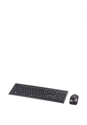 Hama Cortino Wireless Keyboard Mouse Set -Black سيت ماوس ولوحة مفاتيح من هاما