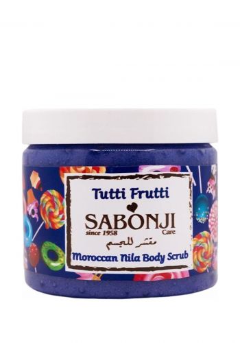 مقشر النيلة الزرقاء للجسم 580 غرام من صابونجي Sabonji Tutti Fruitti Moroccan Nila Scrub For Body 