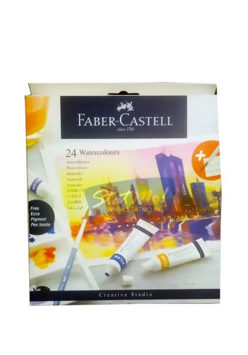 سيت ألوان مائية 24 قطع  بسعة 9 مل لكل لون من فابر كاستل Faber-Castell Watercolor