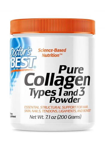 كولاجين 200 غرام من دكتورس بيست Doctor's Best Pure Collagen Types 1 & 3
