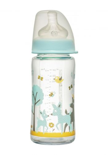 رضاعة زجاجية للأطفال  240  مل  من نيب الالمانية Nip Glass Wide - Neck Bottle +0m