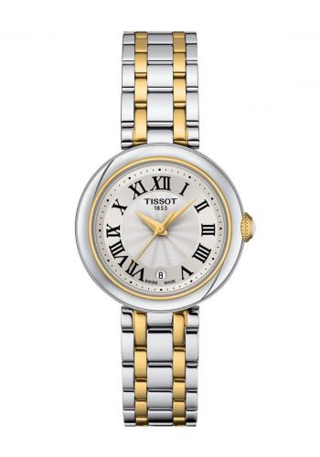 ساعة نسائية سير فضي وذهبي اللون من تيسوت Tissot T1260102201300 Watch      