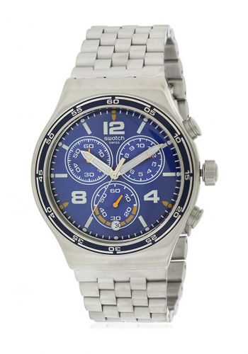 ساعة رجالية نيليةوفضية اللون من سواج Swatch YVS430G Men's Watch