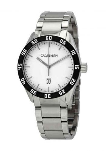 ساعة للرجال بسوار فولاذي فضي اللون من كالفن كلاين Calvin Klein K9R31C46 Men's Watch 