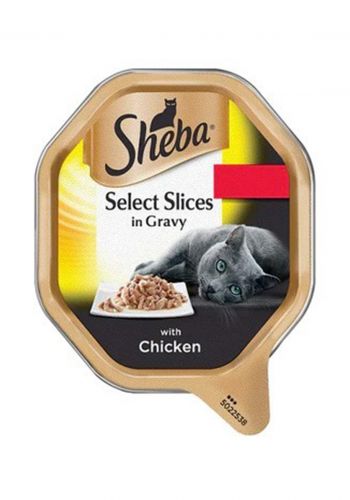 معلبات بطعم الدجاج 85 غم للقطط من شيبا Sheba chicken gravy