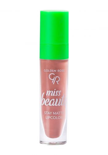 احمر شفاه سائل 4.5 مل درجة 02 من كولدن روز Golden Rose Miss Beauty Lip Color 