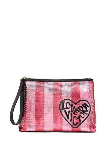 حقيبة مستحضرات التجميل من فيكتوريا سيكريت Victoria's Secret Sequin Cosmetic Makeup Bag