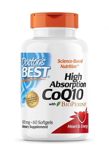 كبسولات CoQ10 المقوية للقلب 60 كبسولة من دكتور بيست Doctor's Best, High Absorption CoQ10 With BioPerine