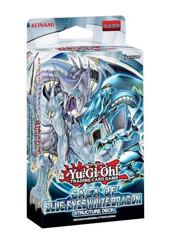 لعبة بطاقات يو غي يو 41 بطاقة من كونامي Konami Y002 Yu-Gi-Oh! Saga of Blue Eyes White Dragon Structure Deck
