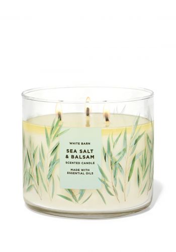 Bath & Body Works Sea Salt & Balsam Candle 411g شمعة عطرية من بدي اند باث