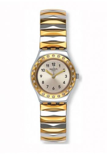 ساعة نسائية فضية وذهبية اللون من سواج Swatch YSS302A Women's Watch
  