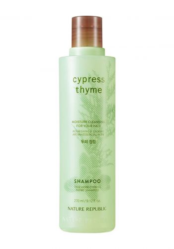 شامبو الاعشاب الاساسي بالسرو والزعتر 270 مل من نيتشر ريببلك Nature Republic True Herb Cypress Thyme Shampoo