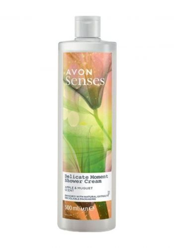 سائل استحمام بخلاصة التفاح و المانغو 500 مل من افون Avon Senses Delicate Moment Shower Cream