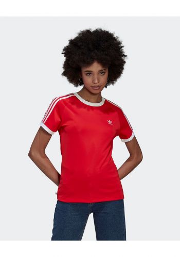 Adidas HM6413 SLIM 3 STR TEEتيشيرت نسائي احمر اللون من اديداس  