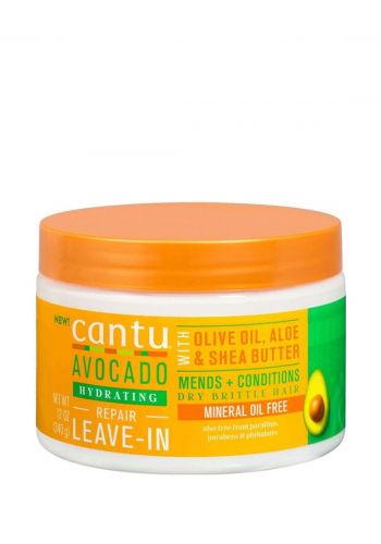 بلسم للشعر الكيرلي و المموج 340 غم من كانتو Cantu  Avocado Repair Leave In 