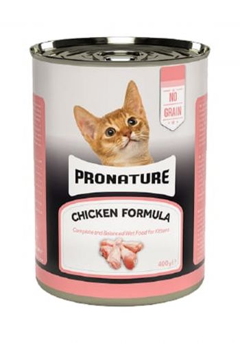 طعام رطب من برونيجر 400 غم للقطط الغير بالغة بطعم الدجاج PRONATURE kitten wet food