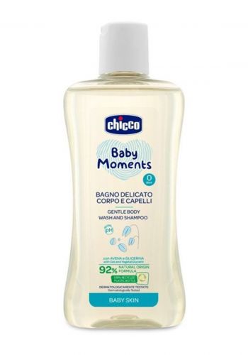 Baby Moments Chicco Delicate Body And Hair Bath غسول جسم و شامبو200 مل 2in1 من جيكو