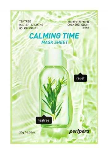 قناع للوجه مهدئ بخلاصة من شجرة الشاي 20 غم من بيريبيرا  Peripera Calming Time Mask Sheet   