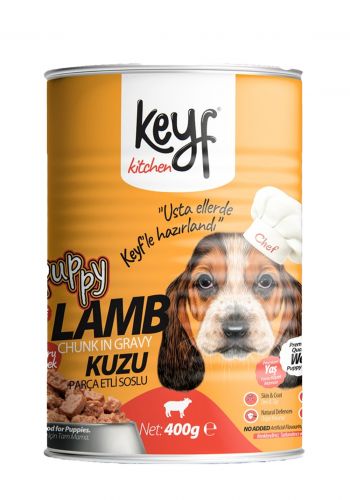 طعام معلب من كييف 400 غم للكلاب الغير بالغة بطعم لحم الغنم Keyf canned food to puppy