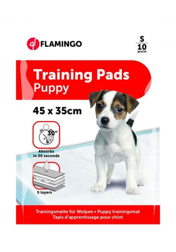 وسادات تدريب الحيوان الاليف 45*35 سم-10 قطع من فلامنكو Flamingo Training Pads Puppy -S