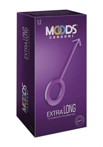 واقي ذكري طويل جدا 12 قطعة من مودس Moods Condoms Extra long