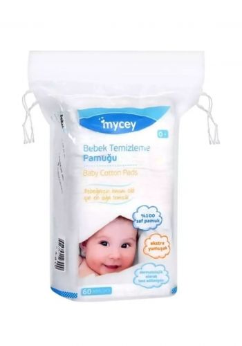 قطع القطن لتنضيف الاطفال 60 قطعة من مايسي Mycey 9602 Baby Cleaning Cotton Pads 