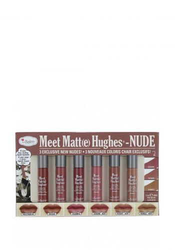 TheBalm 102024 Meet Matte Hughes Lipstick Set Nude - 6Pcs حمر شفاه مات