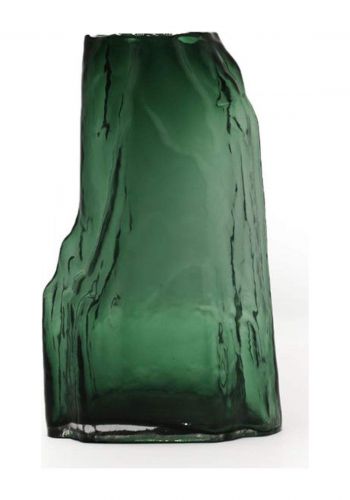 فازة زجاج لون اخضر 30 × 18 سم  