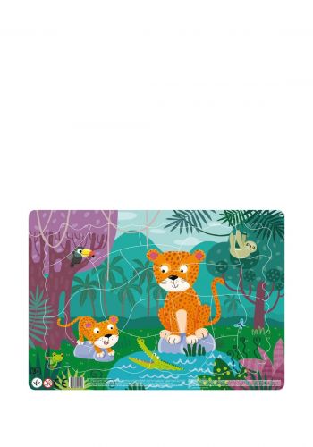 لعبة بازل للاطفال بتصميم الفهود 21 قطعة من دودو Dodo Frame Puzzle Leopards