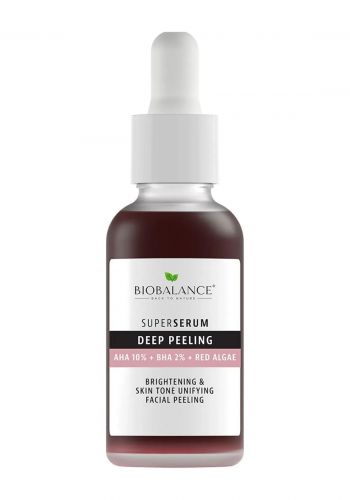 سيروم تقشير و تفتيح الوجه بالطحالب الحمراء لجميع انواع البشرة  30 مل من بايو بلانس Bio Balance Super Serum Deep Exfoliation