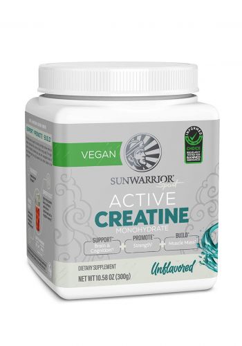 Sunwarrior - Creatine Monohydrate Powder | Muscle Building Pre Workout 300 Grams (60 Servings) Active Creatine مسحوق الكرياتين لبناء العضلات قبل التمرين