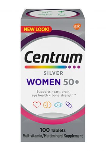 فيتامينات متعددة للنساء من عمر 50 عامًا فما فوق 100 كبسولة من سنتروم Centrum Silver Women 50+ Multivitamin