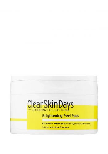 وسادات التقشير للبشرة المختلطة الى الدهنية 30 وسادة من سيفورا Sephora Clear Skin Brightening Peel Pads