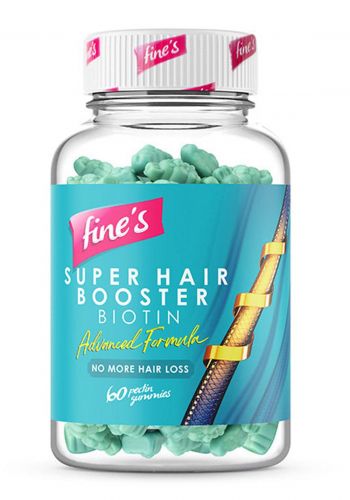 فيتامينات الشعر الغنية بالبايوتين 60 قطعة جلاتينة من فاين Fine's Super Hair Booster Biotin 