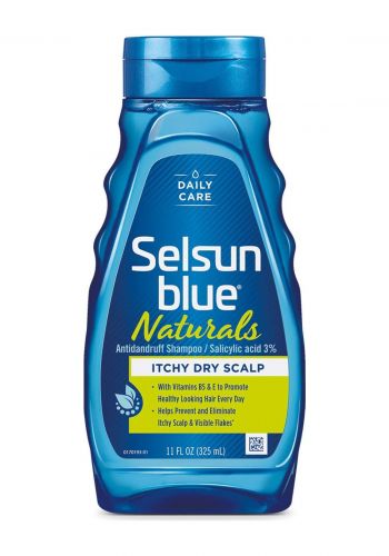 شامبو ضد القشرة الجافة السببة للحكة 325 مل من سيلسن بلو Selsun Blue Naturals Antidandruff Shampoo For Itchy Dry Scalp