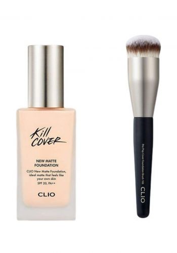 كريم اساس للوجه رقم 3.5 من  كليو كيل كوفر Clio Kill Cover New Matte Foundation 3.5 Vanilla Spf20 Pa++ Set