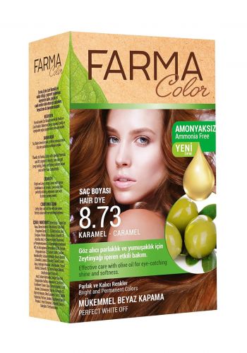 صبغة للشعر الدرجة 8.73 لون الكراميل من فارمسي Farmasi Farma Color Hair - 8.73 Caramel 
