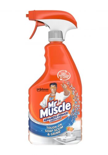 بخاخ منضف للحمامات برائحة البرتقال 750 مل من مستر ماسل Mr Muscle Advanced Power Bathroom Cleaning Spray