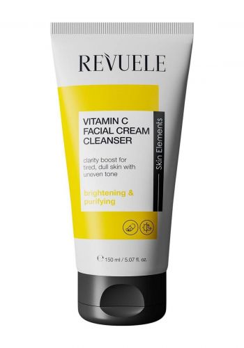 غسول كريمي مفتح للبشرة بالفيتامين سي 150 مل من ريفولي Revuele Vitamin C Facial Cream Cleanser 