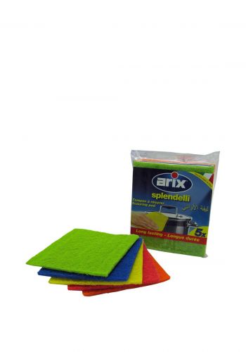 اسفنجة تنظيف الاواني  5 قطع  من اريكسArix Spendelli Colorful Scouring Pad Value Pack