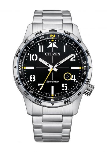 Citizen BM7550-87E Quartz Men Watch ساعة رجالية فضي اللون من سيتيزن