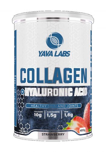 Yava Labs Collagen Strawberry Food Supplement مكمل الكولاجين الغذائي بنكهة الفراولة 400 غرام من يافا لابس