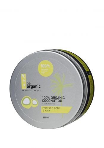 زيت جوز الهند للوجه و الجسم و الشعر 250 مل Be Organic Coconut Oil 100% Organic  