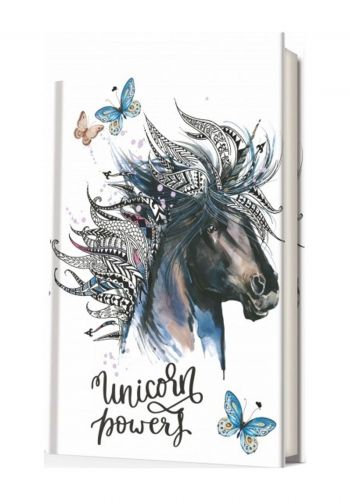 فتر ملاحظات 96 ورقة برسمة حصان وعبارة  قوة يونيكورن    Unicorn Power Notebook