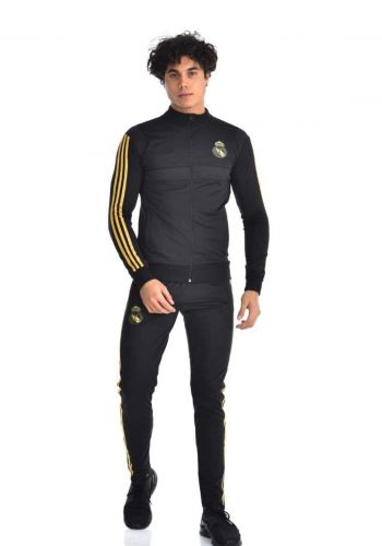 تراكسوت رجالي شعار ريال مدريد اسود اللون