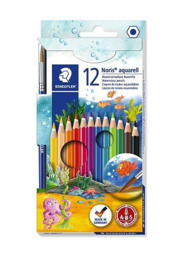 Staedtler 144 10NC12 - 12Pcs أقلام تلوين مائية + فرشاة