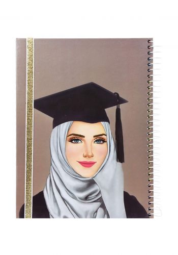 دفتر هارد كفر 150ورقة سيم بطبعة فتاة F-885