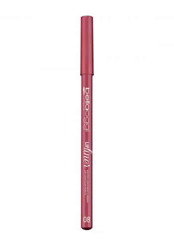 قلم تحديد الشفاه رقم (08) وردي اللون من بيلا اوجي Bellaoggi Lip Liner Matita Labbra Mat Purple 